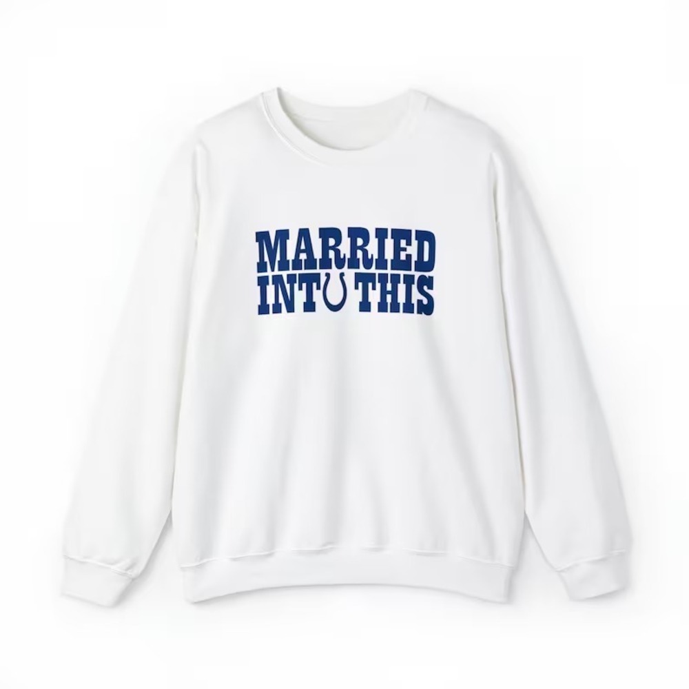 Colt Married Into This Indy Football Crewneck Tailgates Gameday
